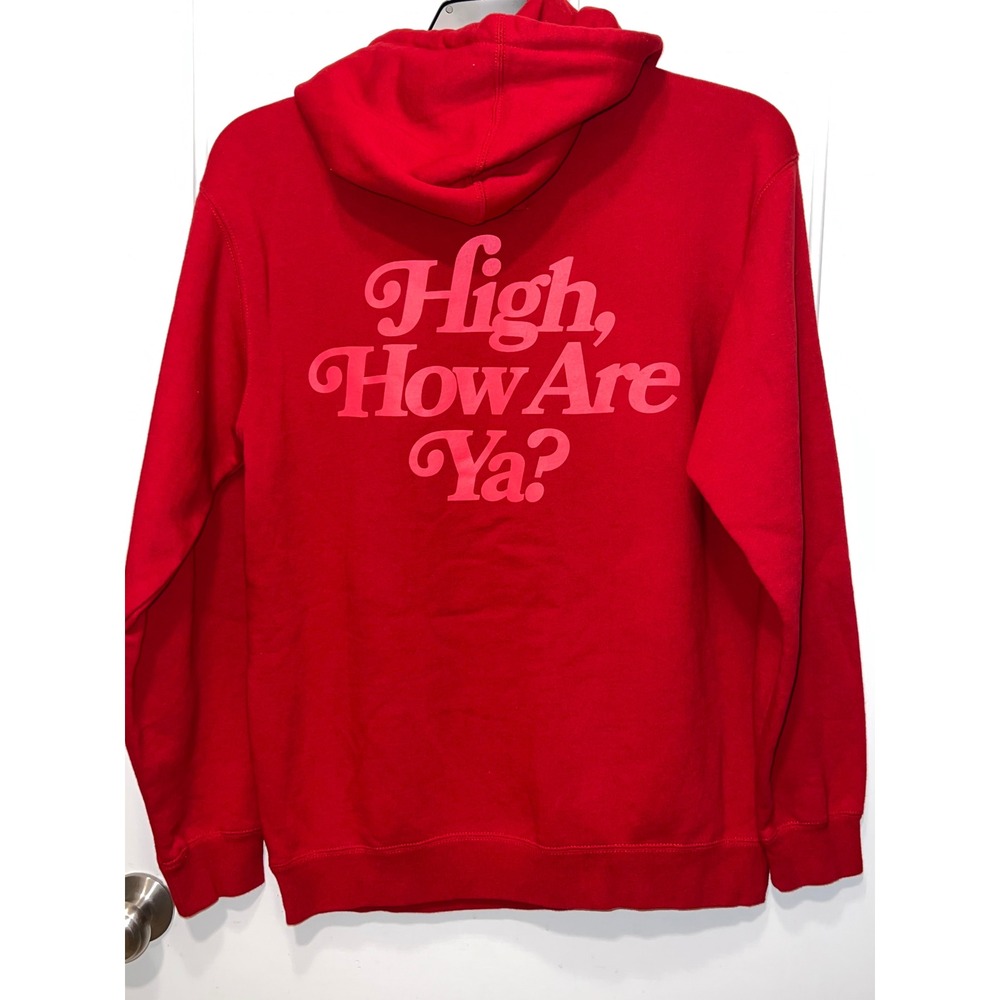 Jeffree Star Cosmetics Red High How Are Ya Hoodie Mens Medium Star Lounge Logo